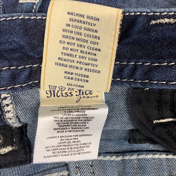 MISS ME Embellished & Crystal Distressed Women's Blue Jeans 33 - Picture 12 of 16